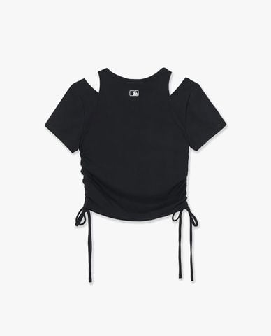  MLB - Áo croptop nữ cut out Baseball Team Small Logo 