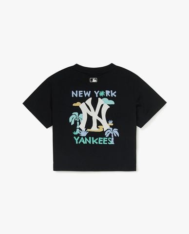  MLB - Áo croptop nữ tay ngắn in họa tiết 