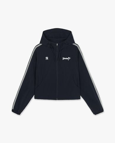  MLB - Áo khoác gió nữ phối mũ Varsity Sporty 