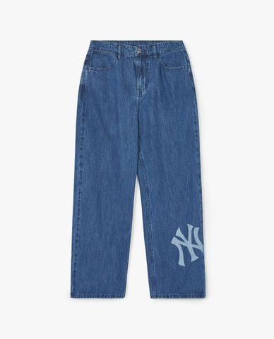  MLB - Quần jeans nam ống rộng New York Yankees 