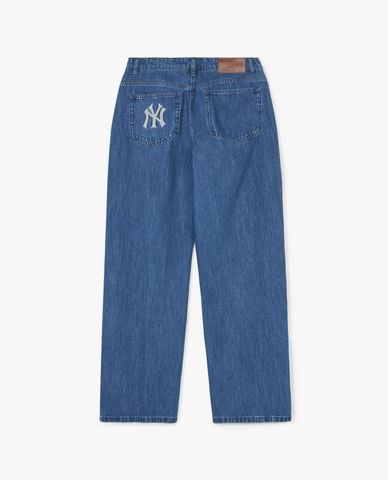  MLB - Quần jeans nam ống rộng New York Yankees 