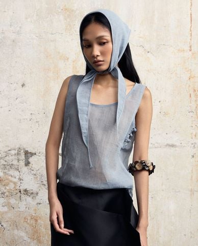  THOME - Áo ba lỗ nữ phối khuy mắt phượng 