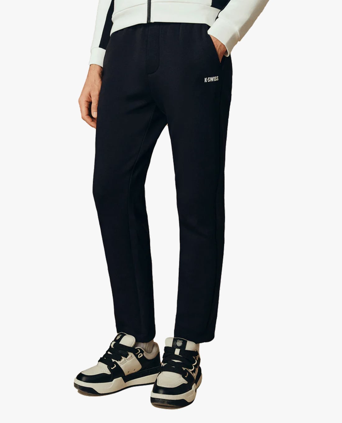 K-SWISS - Quần dài tập luyện nam lưng thun phối logo