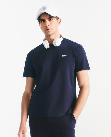  K-SWISS - Áo thun thể thao nam cổ tròn tay ngắn phối logo 