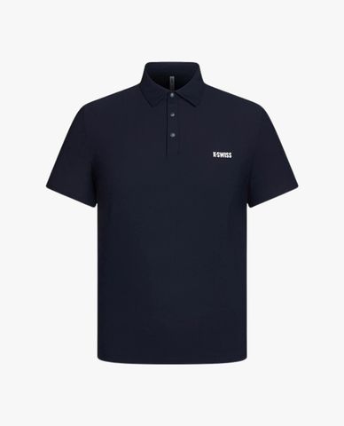  K-SWISS - Áo polo nam cổ bẻ tay ngắn in logo 