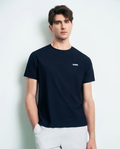  K-SWISS - Áo thun thể thao nam cổ tròn tay ngắn in logo 