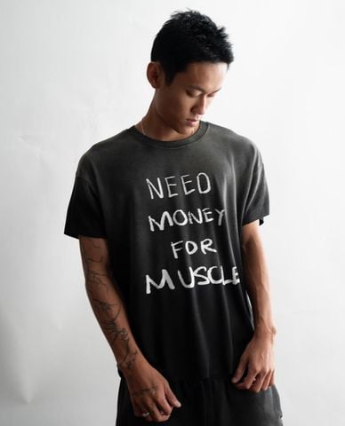  STRESSMAMA - Áo thun unisex cổ tròn tay ngắn SSMA Muscle 