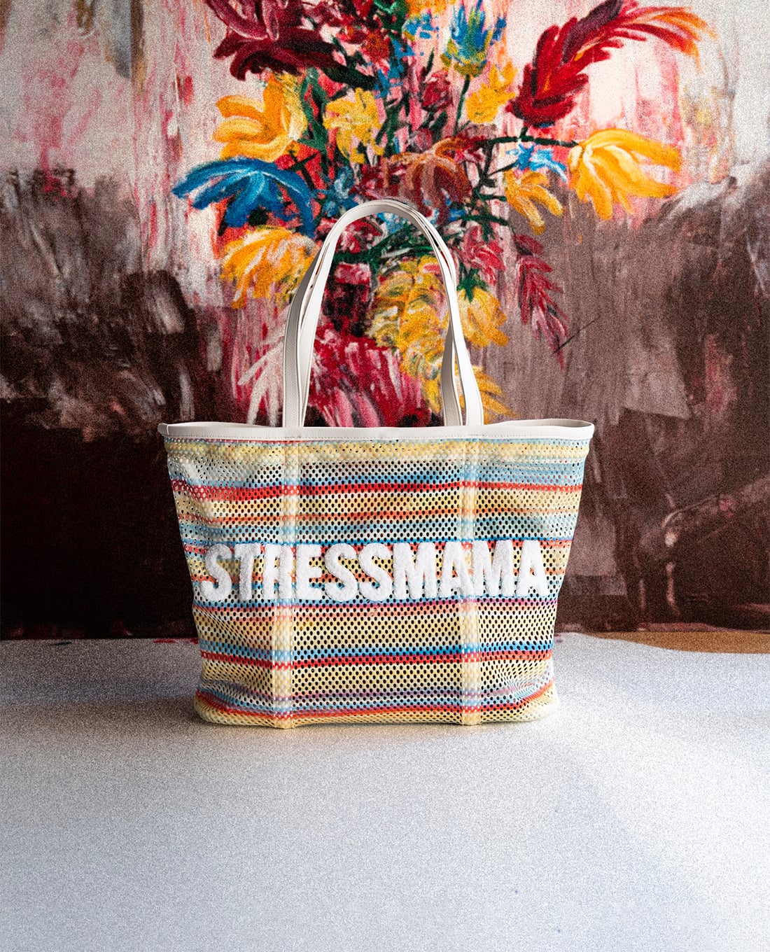 STRESSMAMA - Túi tote unisex phom chữ nhật Color Sign