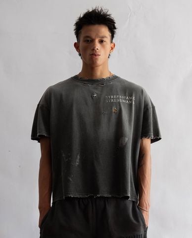  STRESSMAMA - Áo thun unisex tay ngắn Rust Distress 
