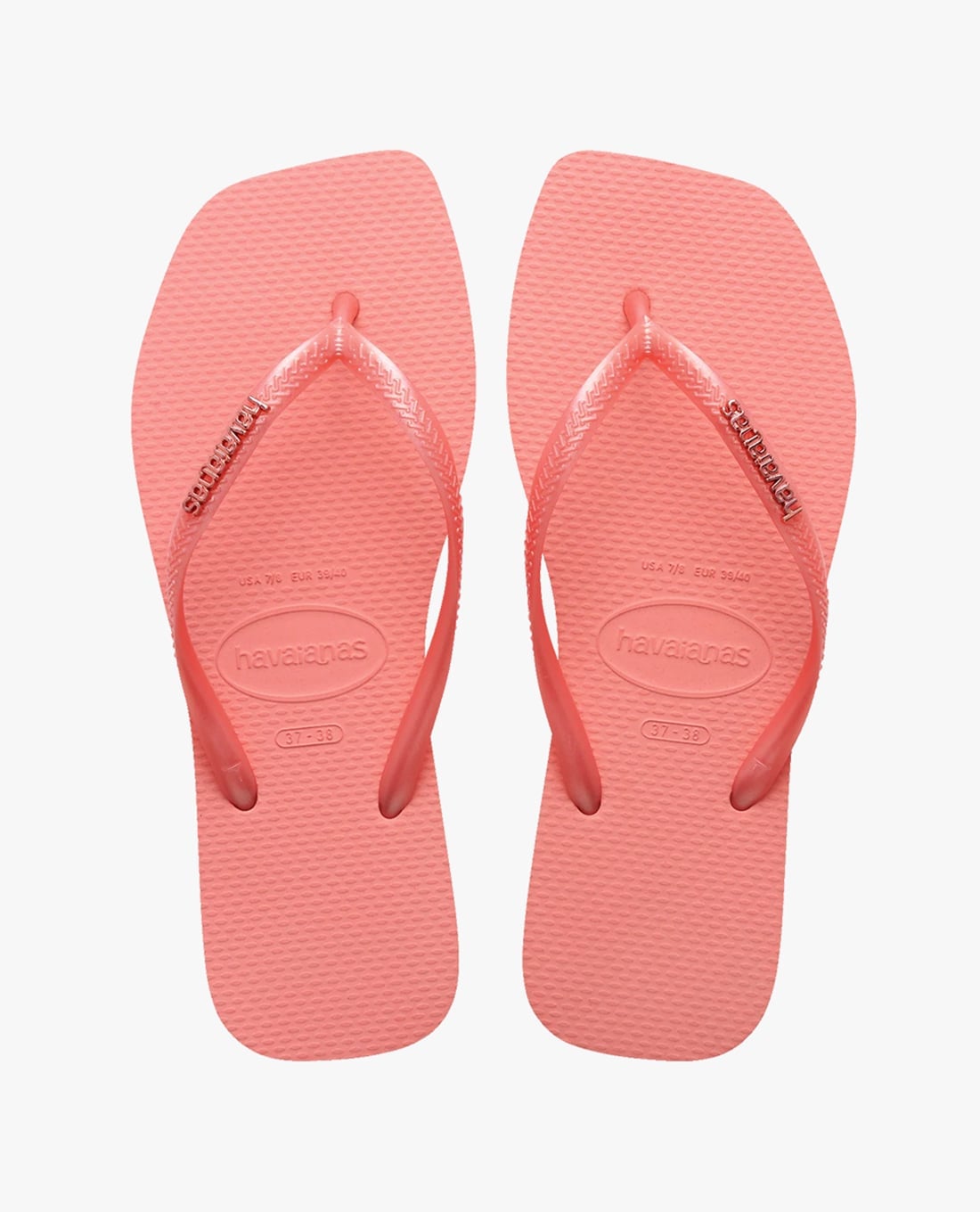 HAVAIANAS - Dép kẹp nữ Slim Square Logo Metallic