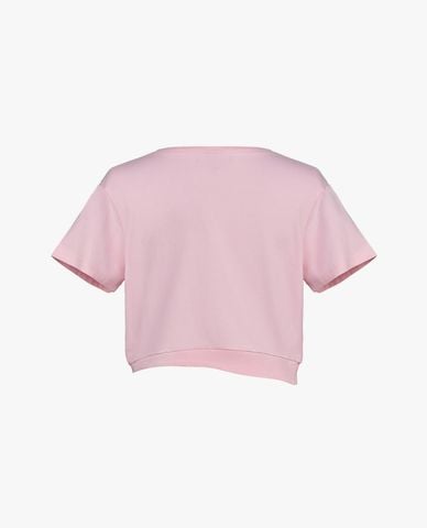  GIGI - Áo croptop nữ cổ tròn tay ngắn phối logo 
