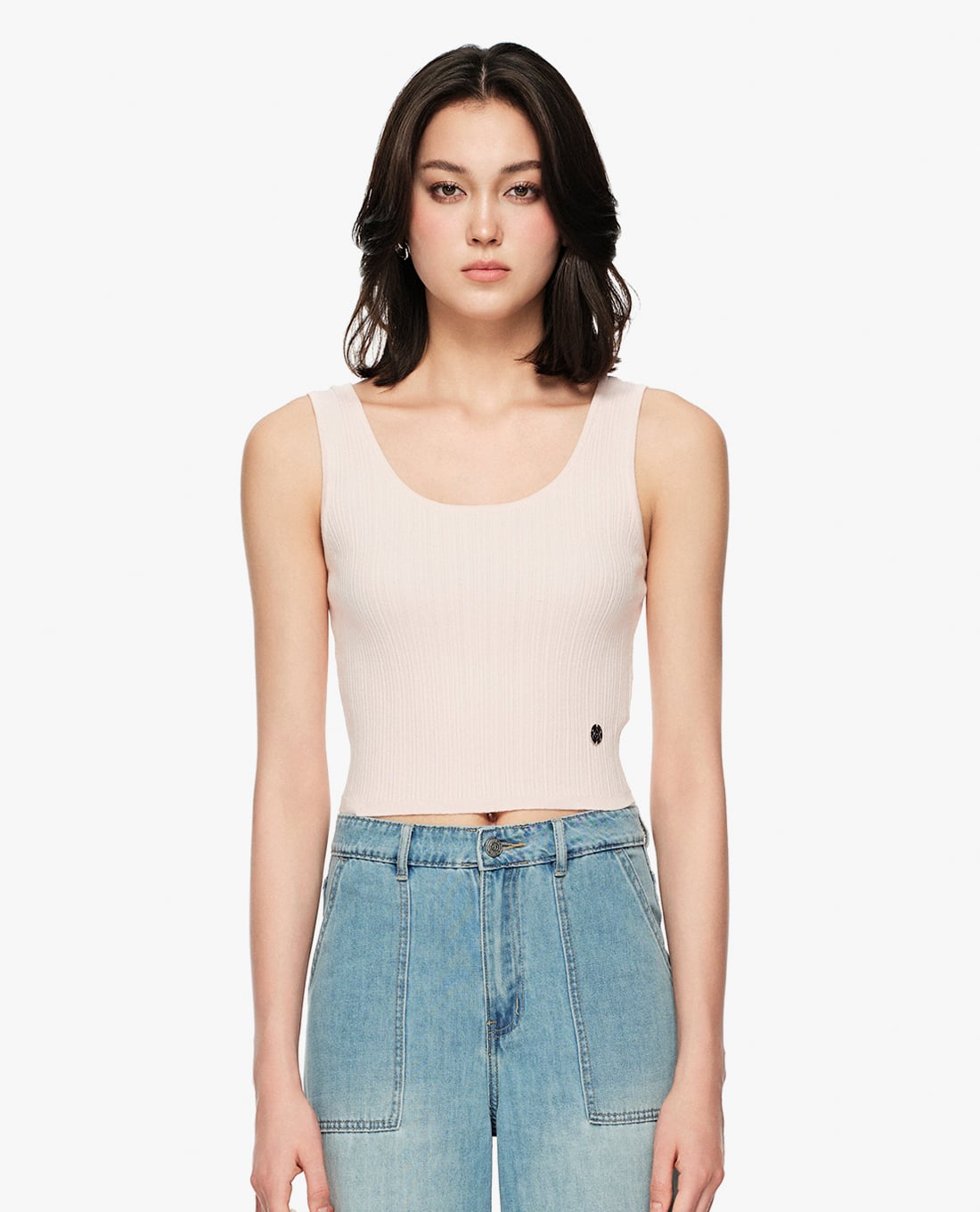 GIGI - Áo ba lỗ nữ cổ tròn phom croptop