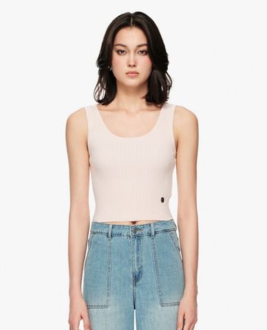  GIGI - Áo ba lỗ nữ cổ tròn phom croptop 