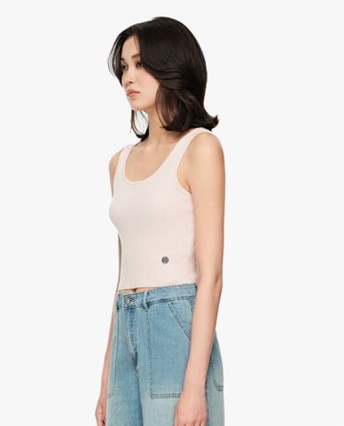  GIGI - Áo ba lỗ nữ cổ tròn phom croptop 