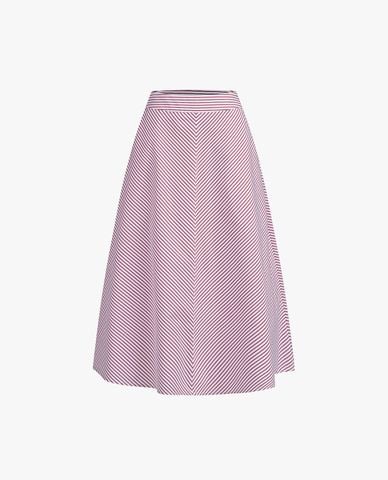  GIGI - Chân váy phom suông midi kẻ sọc 