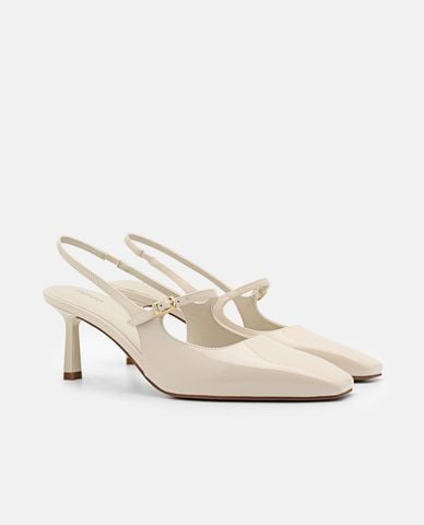  PEDRO - Giày sandals cao gót nữ mũi vuông Leather 