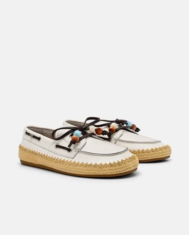  PEDRO - Giày lười nữ đế bệt mũi tròn Dee Leather 