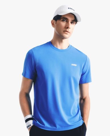  K-SWISS - Áo thun thể thao nam cổ tròn tay ngắn phối logo 