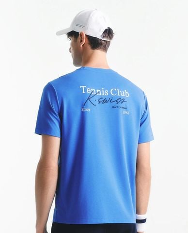  K-SWISS - Áo thun thể thao nam cổ tròn tay ngắn phối logo 