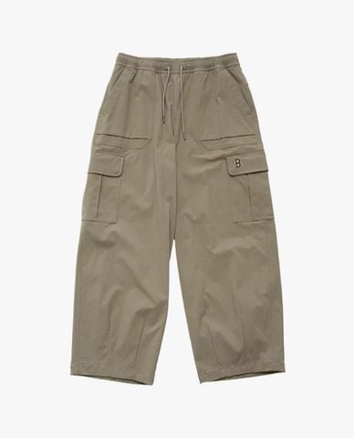  MLB - Quần dài unisex ống rộng túi hộp phối dây rút 