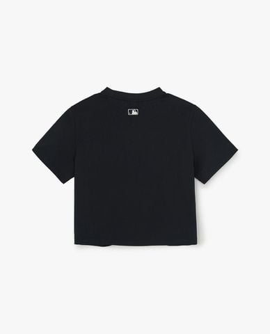  MLB - Áo croptop nữ cổ tròn tay ngắn Flower Graphic 