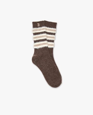  MLB - Vớ nữ cổ cao phối lông Stripe 