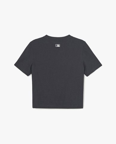  MLB - Áo croptop nữ cổ tròn tay ngắn Vintage 