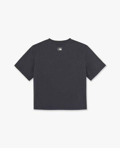  MLB - Áo croptop nữ cổ tròn tay ngắn Vintage Graphic 