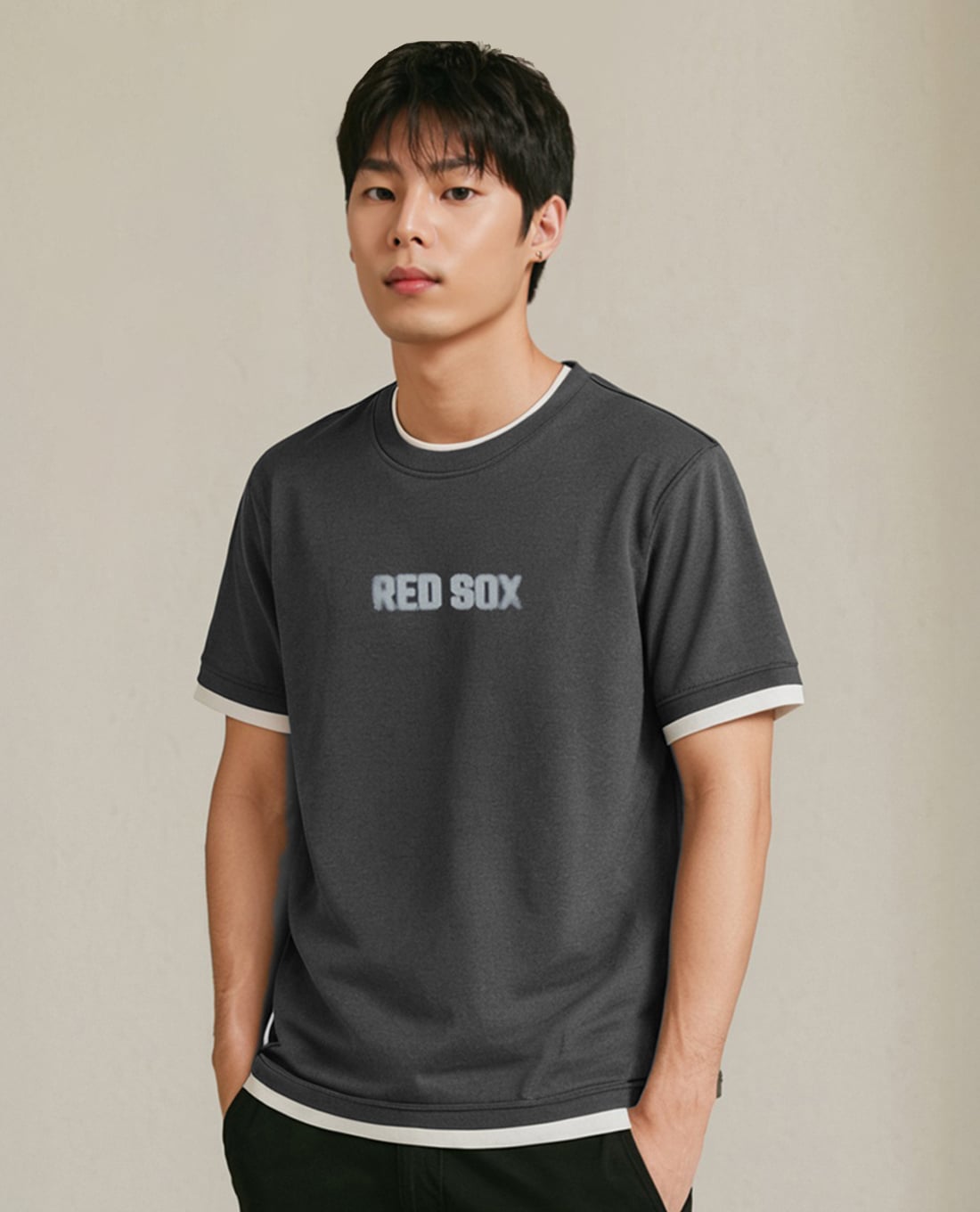 MLB - Áo thun unisex cổ tròn tay ngắn Varsity