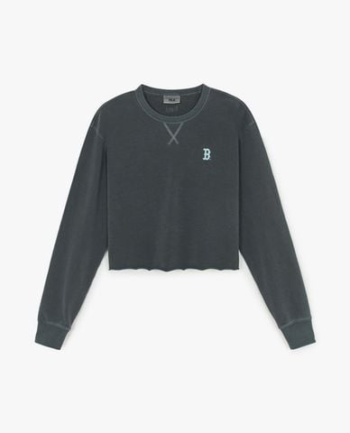  MLB - Áo sweatshirt nữ cổ tròn tay dài Varsity Vintage 
