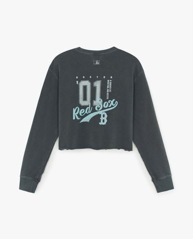  MLB - Áo sweatshirt nữ cổ tròn tay dài Varsity Vintage 