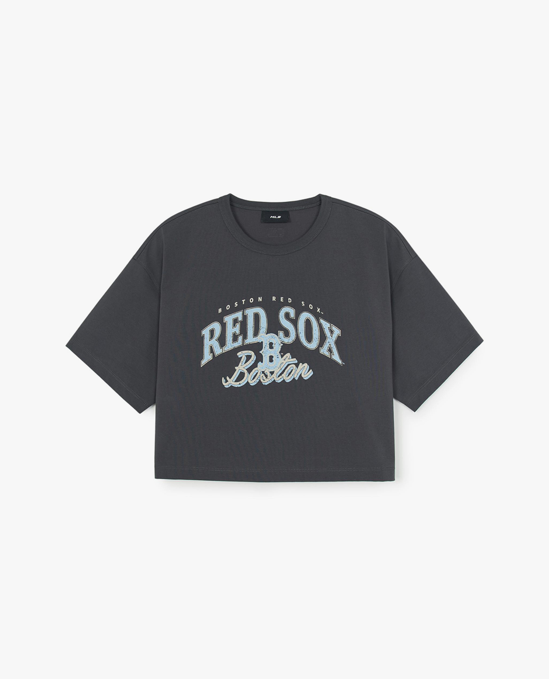 MLB - Áo croptop nữ cổ tròn tay ngắn Varsity