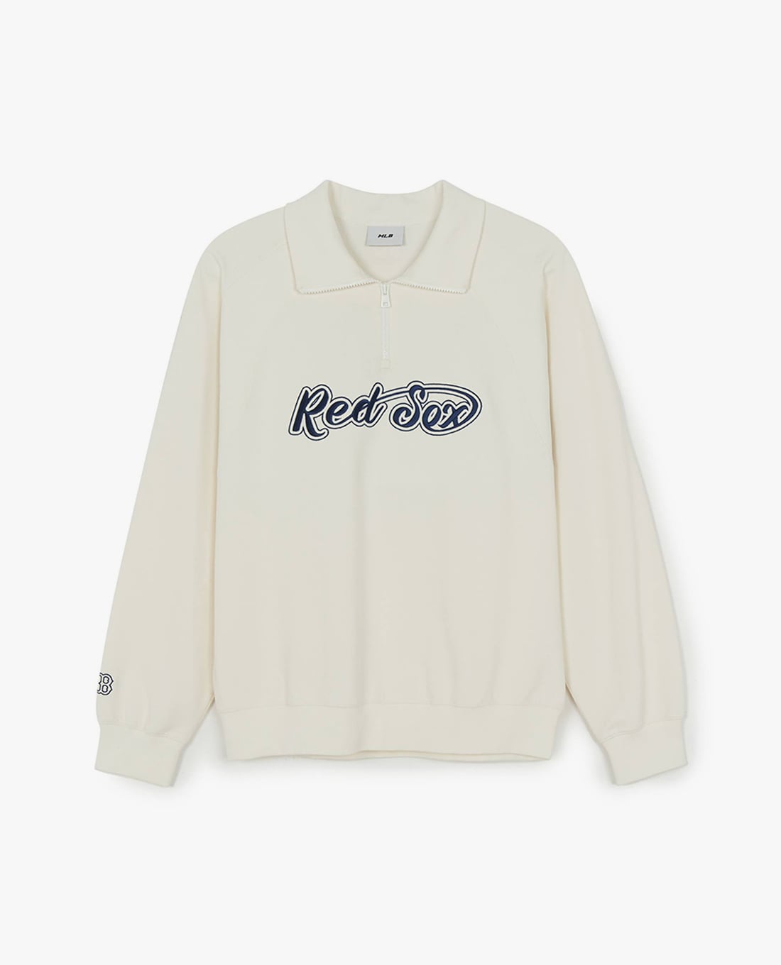 MLB - Áo sweatshirt unisex cổ bẻ tay dài Basic Cursive
