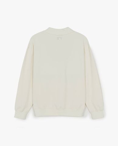  MLB - Áo sweatshirt unisex cổ bẻ tay dài Basic Cursive 