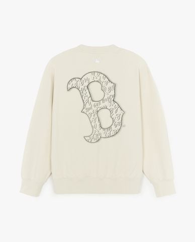  MLB - Áo sweatshirt unisex cổ tròn tay dài Basic Street Megalogo 