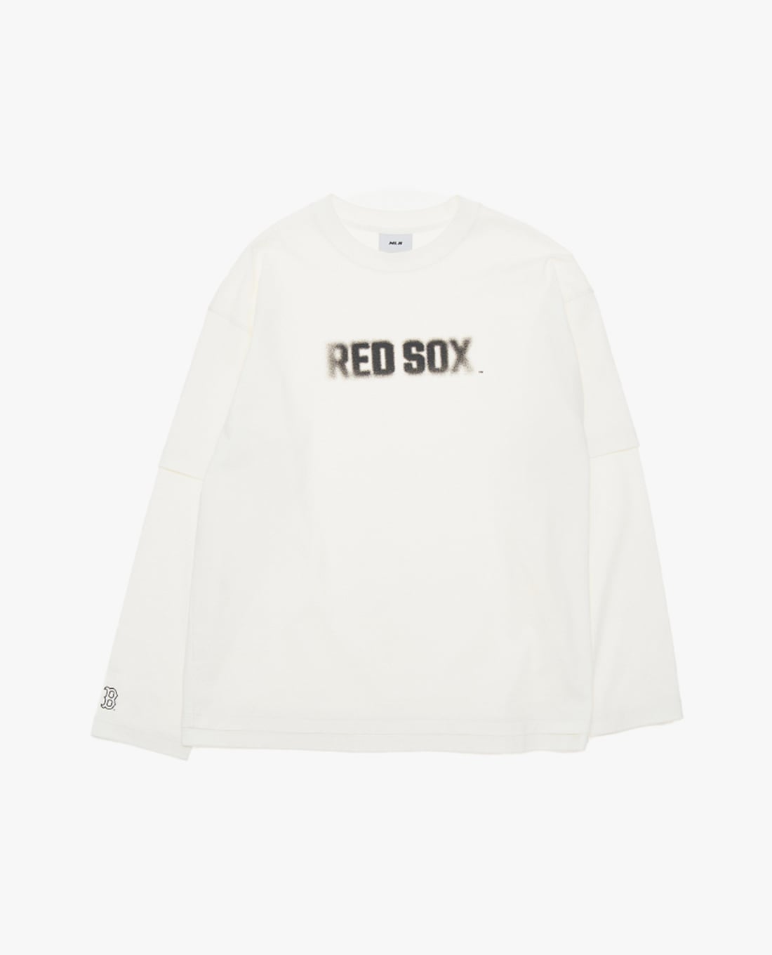 MLB - Áo thun unisex cổ tròn tay dài in logo