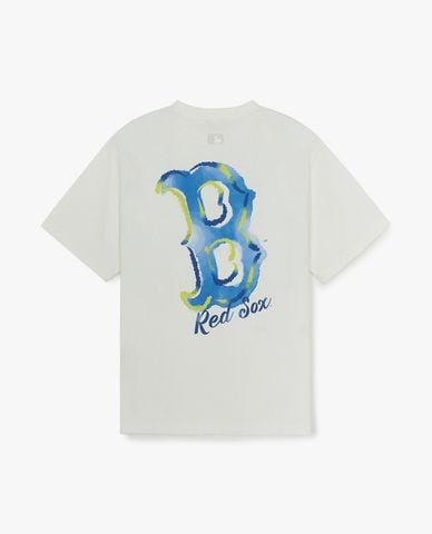  MLB - Áo thun unisex cổ tròn tay ngắn phối logo 