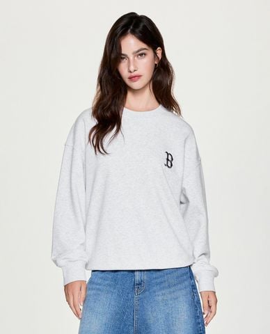  MLB - Áo sweatshirt unisex cổ tròn Basic Street Back Graphic 