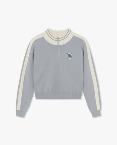  MLB - Áo sweatshirt nữ cổ cao tay dài Varsity 