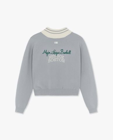  MLB - Áo sweatshirt nữ cổ cao tay dài Varsity 
