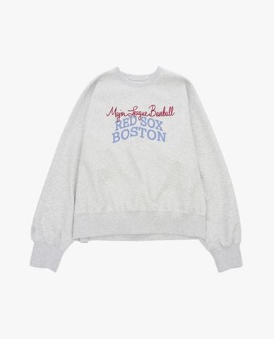  MLB - Áo sweatshirt unisex cổ tròn tay dài in chữ 