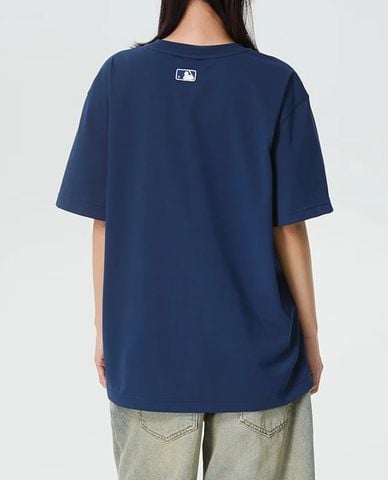  MLB - Áo thun unisex cổ tròn tay ngắn trẻ trung 
