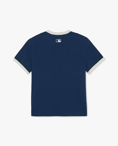  MLB - Áo thun unisex cổ tròn tay ngắn Letter Graphic 