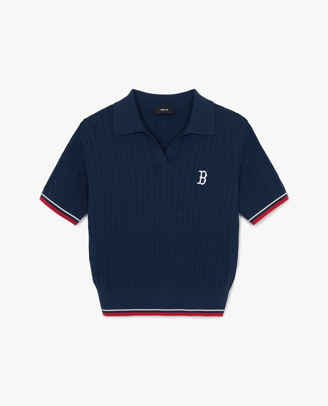 MLB - Áo polo nữ dệt kim tay ngắn Varsity