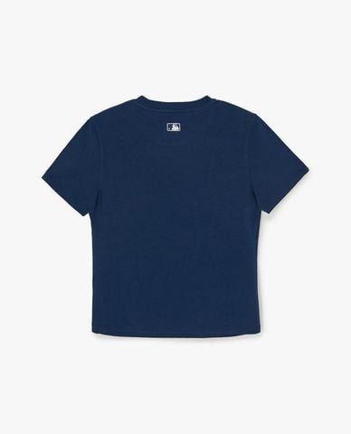  MLB - Áo croptop nữ cổ tròn tay ngắn Letter Cherry 