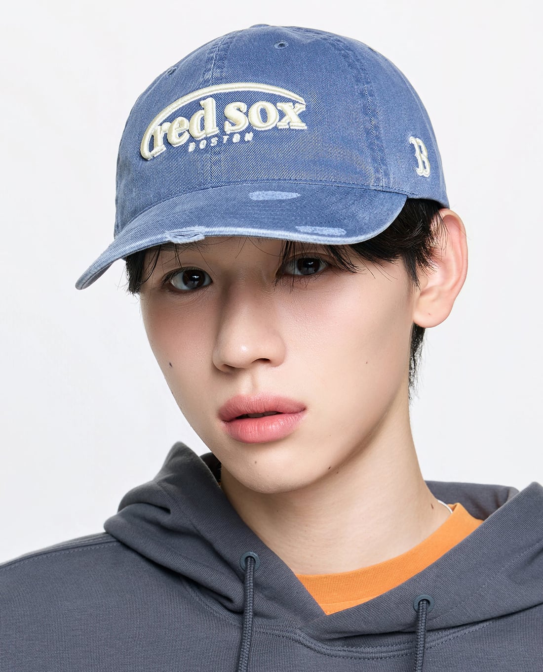 MLB - Nón bóng chày unisex Vintage Damage Curve Logo