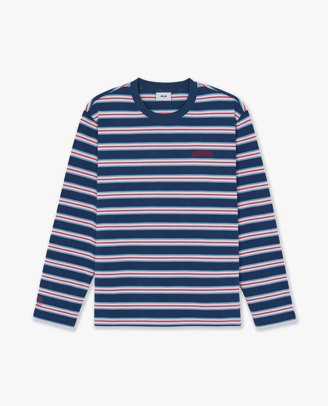MLB - Áo thun unisex cổ tròn tay dài Stripe