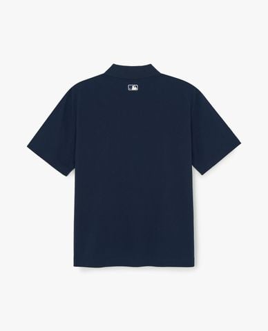  MLB - Áo polo unisex cổ bẻ tay ngắn Varsity Small Cursive 