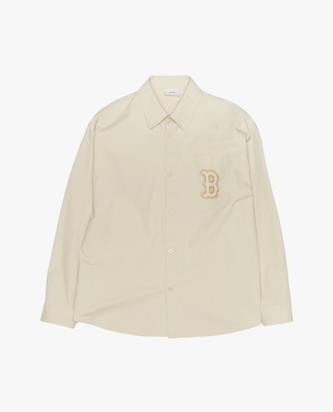 MLB - Áo khoác sơ mi unisex cổ bẻ tay dài phối logo