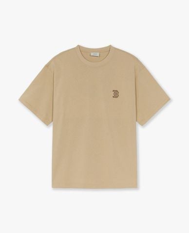  MLB - Áo thun unisex cổ tròn tay ngắn Varsity Cursive Over Fit 